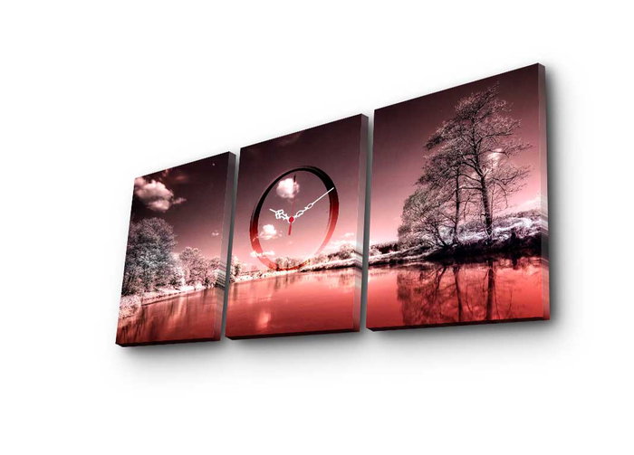 Wallity 3P3040CS-85 Reloj de Pared de Lienzo Decorativo (3 Piezas) Multicolor Wallity 3P3040CS-85 Reloj de Pared de Lienzo Decorativo (3 Piezas) Multicolor